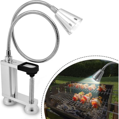 Lampe Magnétique pour Barbecue 12 LED Super Lumineuses avec Col de Cygne Flexible Alimentation par Piles Pour le Camping,le Barbecue en Intérieur ou en Extérieur (1/5)