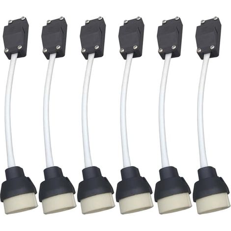 (6 Pièces) GU10 Support de Lampe Base en céramique Et Bornier / Pont - Douille D'ampoule Connecteur Adaptateur pour LED et Halogène (1/5)
