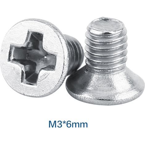 Sachet de 100 vis à tête plate en acier inoxydable SS304, filetage fraisé, M36 (1/5)