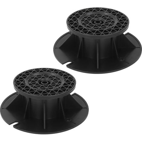 2 pièces pieds de support réglables pour cadre de lit, renfort central en bois, pieds robustes pour canapé, table et armoire (1/5)
