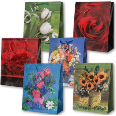 Sachet décoratif laminé PL-6 fleurs moyennes