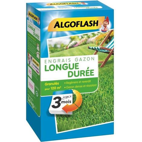 Engrais algoflash longue durée granulés partiellement enrobés 3 kg