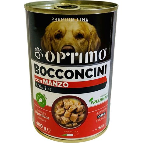 OPTIMO BOCCONCINI PER CANE AL GUSTO MANZO DA 400 GR (1/2)