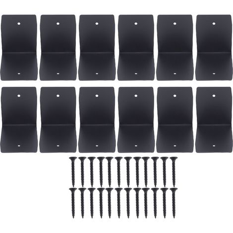 Matériel de Pergola, Clips de chevrons, ouragan en acier galvanisé noir avec vis pour poutre en bois, solive de plafond de 3.7 pouces (1/5)
