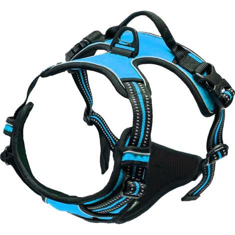 Arnés reflectante antitirones para perros – Talla M para 7–18 kg – Tejido Oxford transpirable – Hebilla de aluminio resistente (1/5)