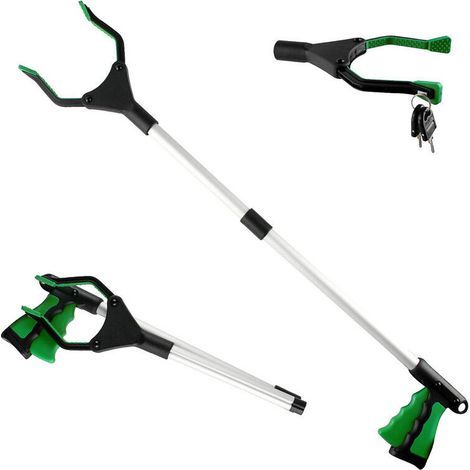 Pince ramasse détrituts ,81cm bâton de préhension,,Outil d'aide à la Portée pour Ramasseur de Déchets Pliable Réglable, Antidérapante Reacher Grabber Tool , (1/5)