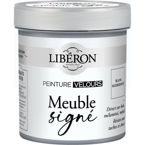 Pintura para muebles y carpintería. Muebles firmados LIBÉRON, terciopelo blanco modernista, 0,5 L LIBERON (1/5)