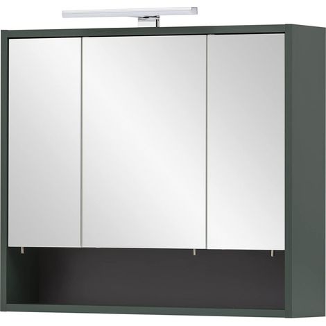 Armoire à Miroir, Vert forêt, 70 x 16 x 64,2 cm (1/5)