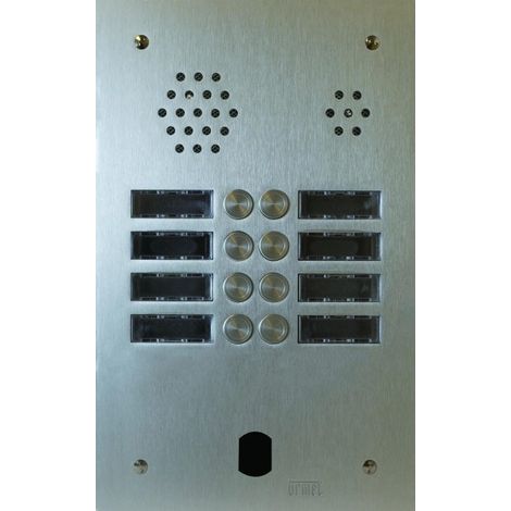 Plaque audio alu 2r 8bp 2VOICE complete URMET A83/208M