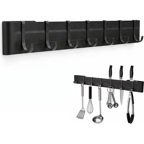Support Ustensiles Cuisine 40cm Cuisine Crochets Barre avec 7 crochets (1/5)