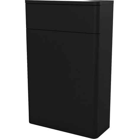 RAK Resort Back to Wall WC Unit 500mm Wide - Matt Black (1/2)