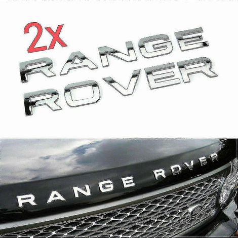 Lot de 2 emblèmes chromés pour calandre Range Rover (1/4)