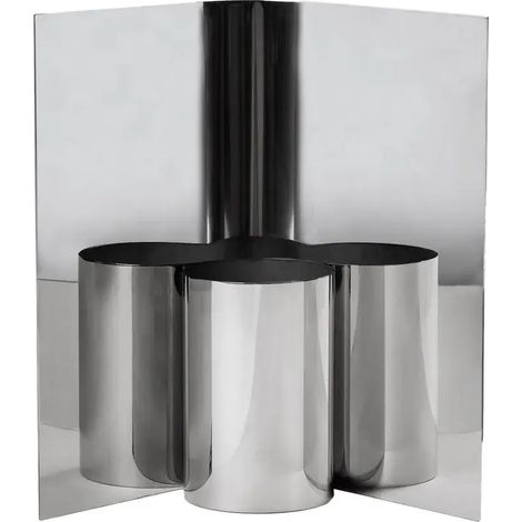 [GEBRAUCHT] B-Ware Ferm Living Vase Gefäß Edelstahl Poliert H 29 Cm Spiegelung Design Statement