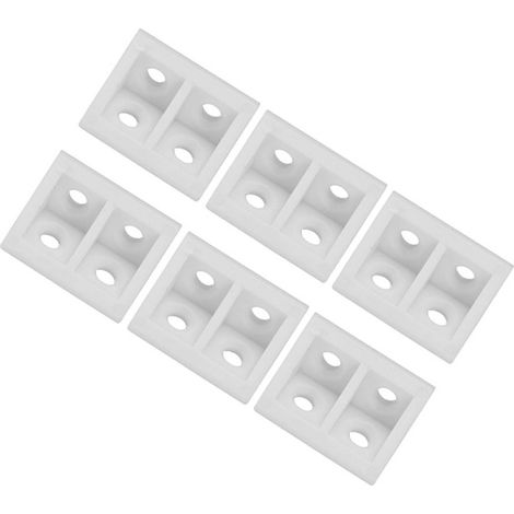 Lot de 50 équerres de fixation en plastique, supports d'angle à 90° pour meubles, renforts de coin (1/5)