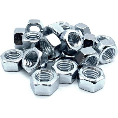 Ecrou 50 Ecrou Hexagonal M6 5mm x 10mm Acier Galvanisé DIN 934 Écrou M6 pour Boulons et Écrous, Éléments d'Accouplement, Réglage et Fixation Intérieur et Extérieur (1/5)