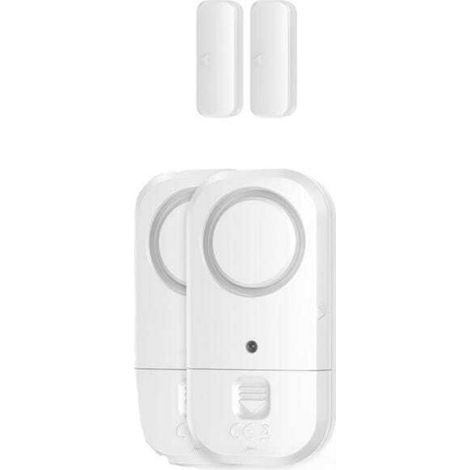 Capteurs d'alarme pour portes et fenêtres - Sécurité enfants, maison, bureau, magasin, dortoir, appartement, camping-car, lot de 2