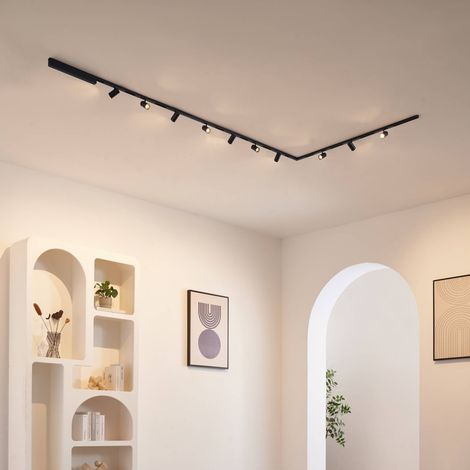 Système de lampes sur rail magnétique 3 m 10 spots LED 50W noir - Lyne (1/5)