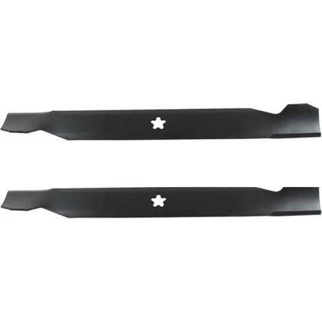 Lot de 2 lames de tondeuse 53 cm – Compatible Husqvarna-AYP – Coupe nette pour terrains accidentés – Acier haute résistance