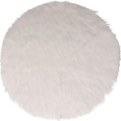 Paris Prix - Tapis Pour Sapin Fourrure polaire 90cm Blanc