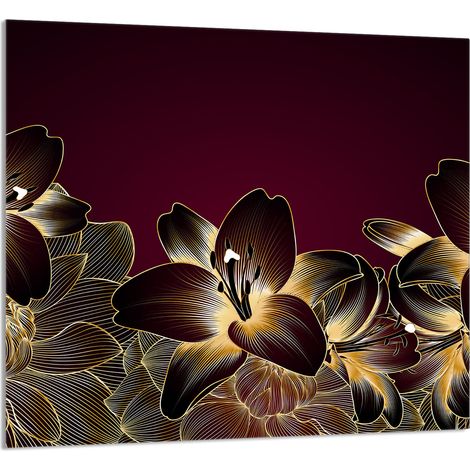 Panneau de verre POUR la cuisine 65x60 Orchidée (1/5)