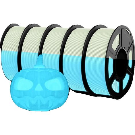 Filamento 3D, efecto luminoso, sin burbujas, PETG NOC-5WTB (1/2)