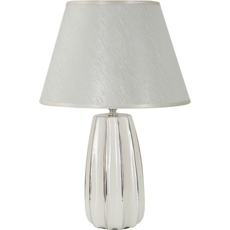 Lampe de table en céramique blanche, diam. 30 x 45 cm, Emmi (1/5)