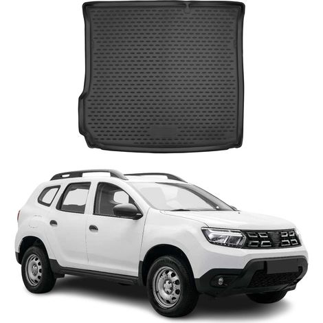 OMAC Tapis de Coffre pour Dacia Duster 2018-2024 sur Mesure en Caoutchouc Noir (1/5)