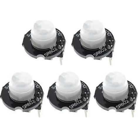 Kit de 5 mini-capteurs de mouvement SR602 - Capteurs infrarouges pyroélectriques (PIR) pour Arduino DIY (1/5)
