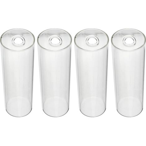 4 Ensembles Vase Mural Verre Transparent Cylindre Design pour Plantes Hydroponiques Support Mural Compact Décoratif pour Bureau et Maison (1/5)