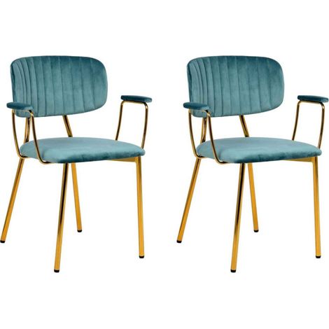 Lot de 2 Chaises Design "Kian" 80cm Menthe (1/5)