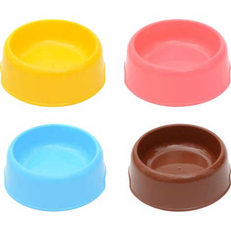 Ensemble de 4 gamelles pour animaux : gamelles en plastique durables pour chiens et chats