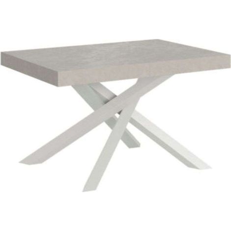 Tavolo allungabile 140/244x90 cm Volantis cashmere gambe bianche