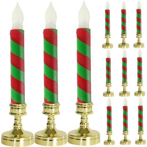 12pièces Lot de Bougies LED de Noël sans Flamme pour (1/5)