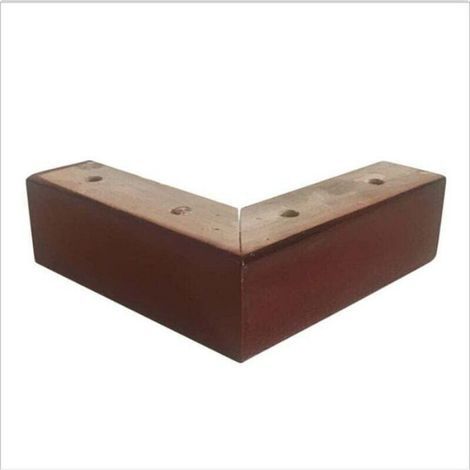 Set di 4 gambe per mobili in legno massello a forma di L, gambe di ricambio per mobili da comodino e tavolino da tè (senza viti) (1/4)