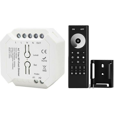 Variateur triac RF 2,4 GHz pour LED, contrôleur intelligent, compatible avec application mobile et télécommande RF, AC100V-240V B (1/5)