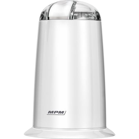 MPM MMK-07 Molinillo Café Eléctrico, Especias, Semillas, 40 g café 20 tazas café, Cuchillas Acero Inox. 140W Blanco (1/4)