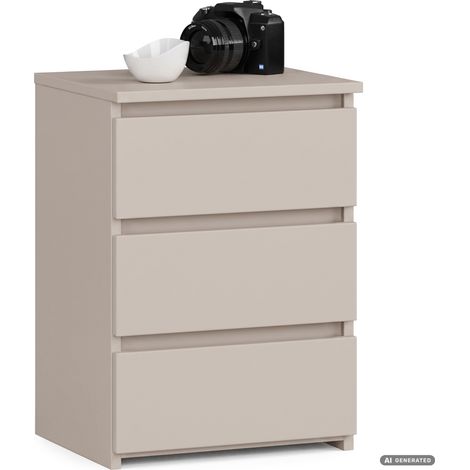 Mesita de noche CL3 Cachemira 40 cm 3 cajones 40x35x57 cm (1/5)