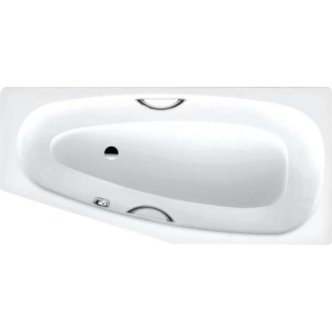 Kaldewei Advantage - Bañera asimétrica Mini Star izquierda 837, 157x70/48 cm, con orificios para asas, Perl-Effect, blanca 225300013001 (1/2)