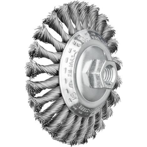 PFERD TOOLS Brosse conique KBG Ø 115 x 15 mm M14 diamètre du fil d'acier 0,50 pour meuleuse d'angle (1/5)