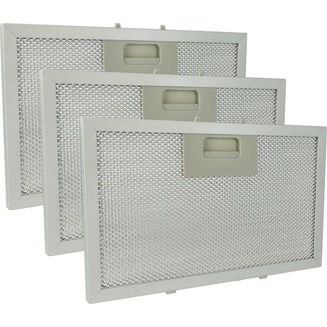 vhbw 3x filtro anti-grasso compatibile con Klarstein Hektor Eco 10034864, 10034865 cappa da cucina, alluminio, carbone attivo