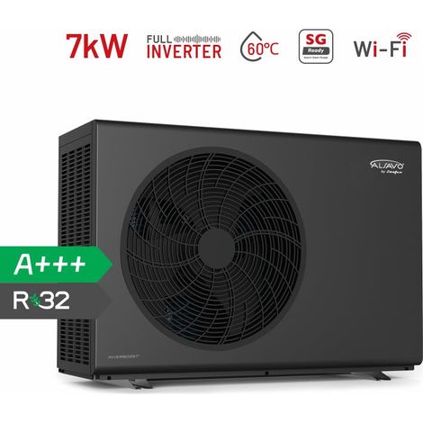 ALSAVO Luftquellen-Wärmepumpe Monoblock - 7kW - Einphasig 220-240V/50Hz/1PH - Einzel - Inverboost Multifunktional/Warmwasserbereitung