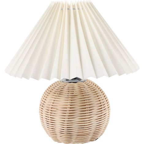 Lampe de table avec abat-jour plissé, petite veilleuse, lampe de chevet, lampe de table pour chambre