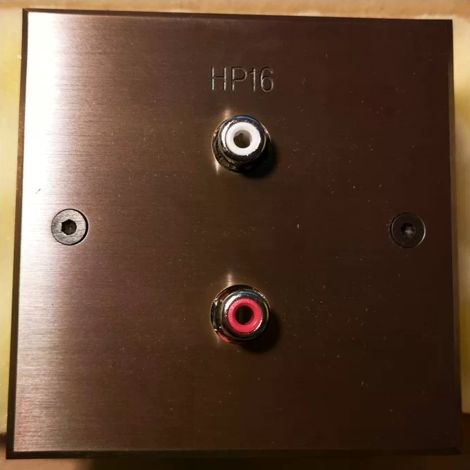 Meljac Complete RCA socket engraved "HP16" - 8x8cm - Bronze