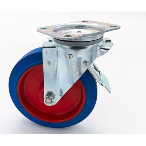 Roue orientable polyuréthane 400kg Ø20cm 49mm Acier
