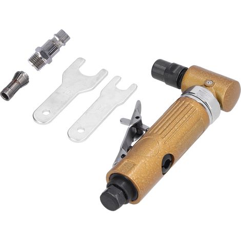 Meuleuse à Air 1/4in 20000RPM Pneumatique Polisseuse à Angle Droit Kit avec Mandrin pour Ponçage et Lustrage (1/5)