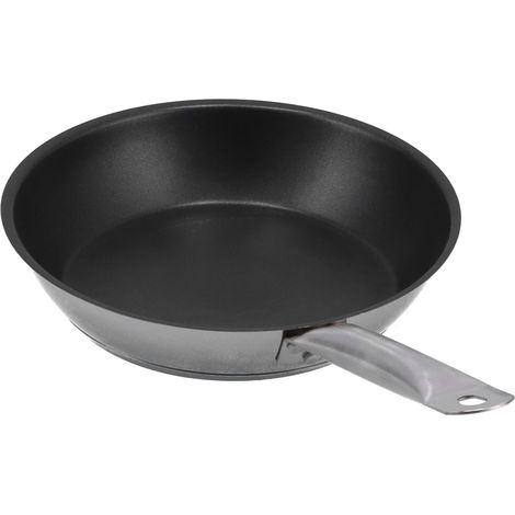 Poêle à frire antiadhésive en acier inoxydable 304, résistante à la chaleur, idéale pour la cuisson des œufs et autres aliments de cuisine professionnels pour restaurants. (1/5)