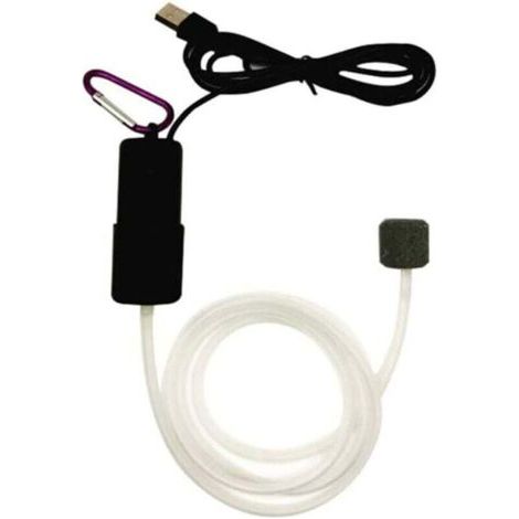 (Vert) Mini pompe à air USB pour aquarium, pompe à oxygène ultra silencieuse, petit générateur d'oxygène pour aquarium avec pierre à air et tube en silicone