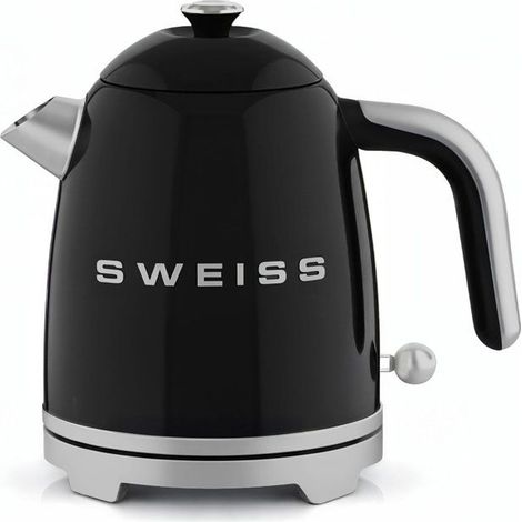 Bollitore vintage - SWEISS - KTS9 - 1000 W - 1 L - Base 360° - Nero