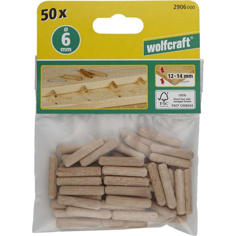 Tasselli lunghi in faggio Diam.6 x 30 pz.50 (1/2)