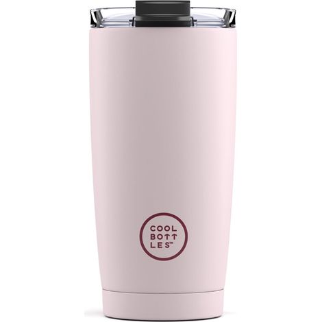 Gobelet Isotherme en Acier Inoxydable 550 ml - Tasse Thermique avec Couvercle Hermétique - Boissons froides 10h et chaudes 5h - Finition Anti-tâches - Pastel Pink (1/5)